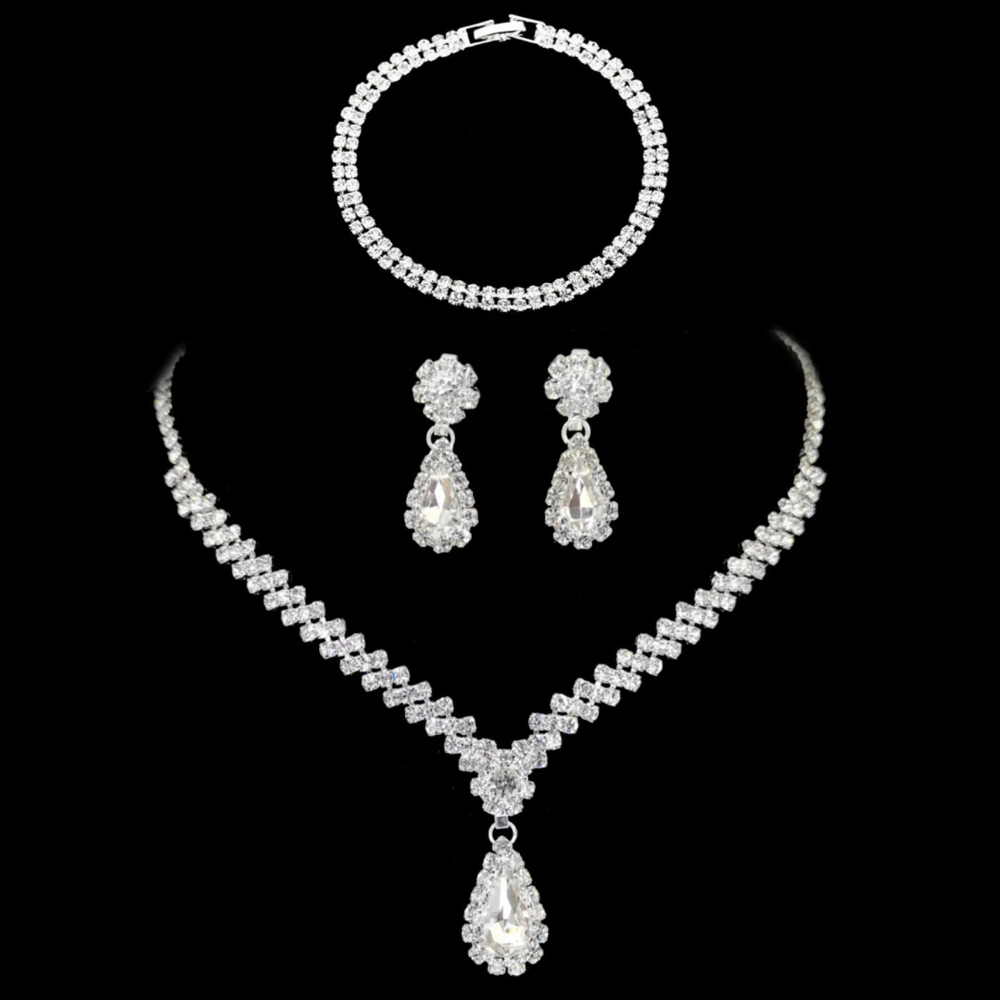 Elegant 4-Piece Bridal Jewelry Set