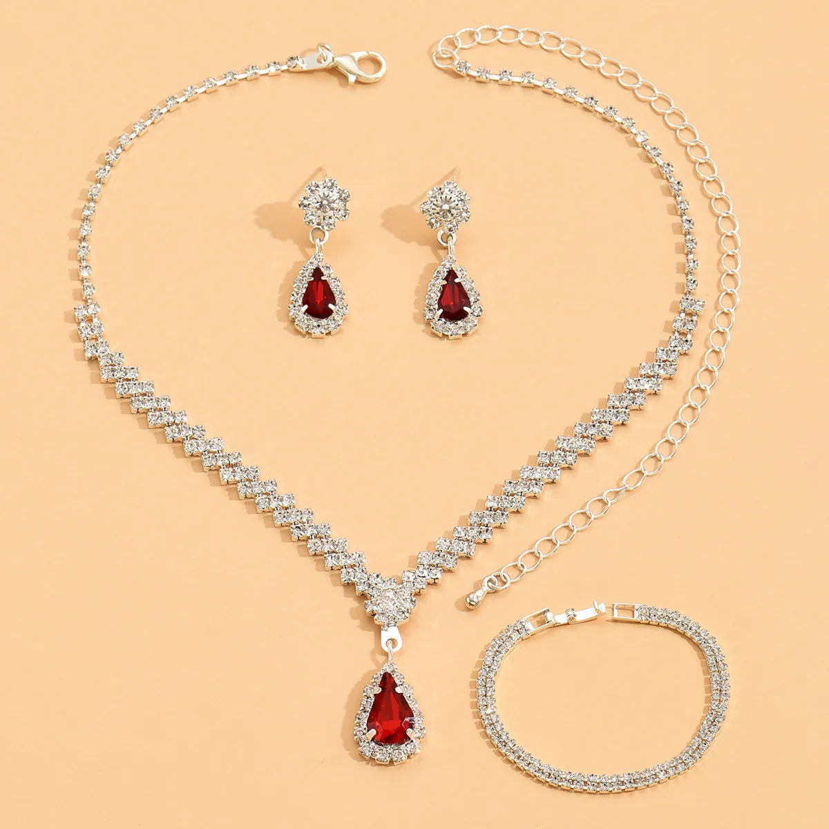 Elegant 4-Piece Bridal Jewelry Set